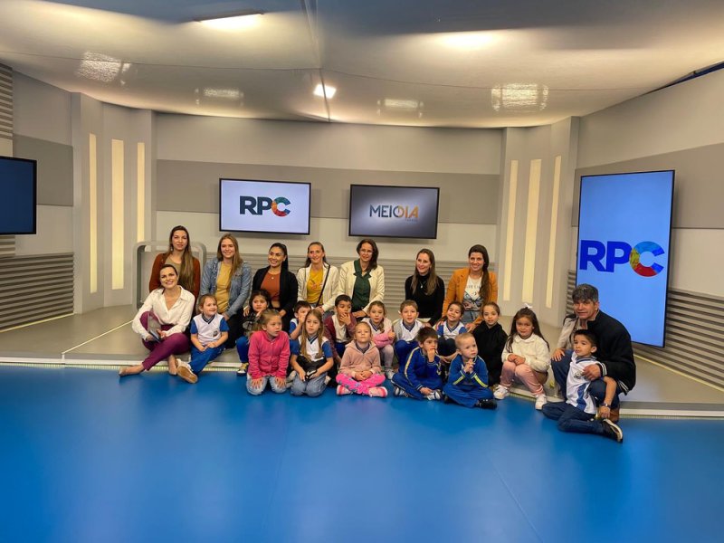 Primeira Infância - Alunos do CMEI Padre Giuliano Sincini visitam os bastidores da RPC